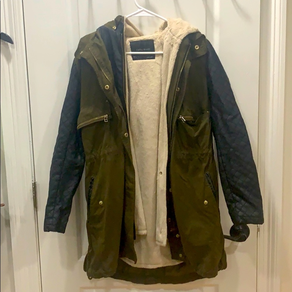 Zara faux fur lined parka